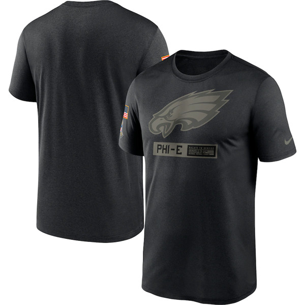 Men's Philadelphia Eagles Black NFL 2020 Salute To Service Performance T-Shirt Men's Philadelphia Eagles Black NFL 2020 Salute To Service Performance T-Shirt